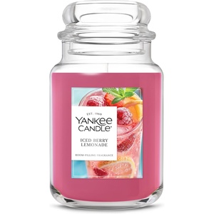 Yankee Candle Black Cherry Scented Candle, 22oz Large Jar with up to 150 Hour Burn Time, Giftable(Iced Berry Lemonade)