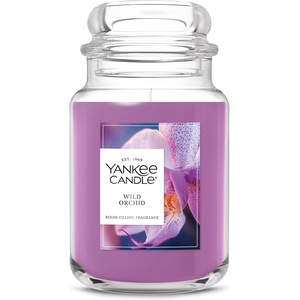 Yankee Candle Black Cherry Scented Candle, 22oz Large Jar with up to 150 Hour Burn Time, Giftable(Wild Orchid)
