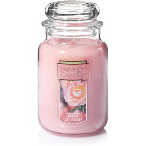 Yankee Candle Black Cherry Scented Classic 22oz Large Jar Single Wick Candle Over 110 Hours of Burn Time Ideal for Home Décor and Gifting(Pink)