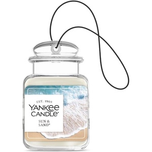 Yankee Candle Car Air Fresheners Hanging Car Jar Ultimate Sun & Sand Scented Neutralizes Odors Up To 30 Days, Gray