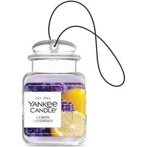 Yankee Candle Car Jar Ultimate Air Freshener, Hanging Car Freshener, Long Lasting Car Fragrance, Bahama Breeze (Pack of 1)(Lemon Lavender)