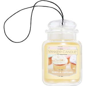 Yankee Candle Car Jar Ultimate Air Freshener, Hanging Car Freshener, Long Lasting Car Fragrance, Bahama Breeze (Pack of 1)(Vanilla Cupcake)