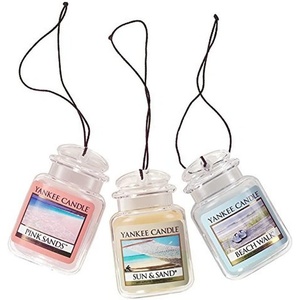 Yankee Candle Car Jar Ultimate, Vanilla, Black Cherry & Home Sweet Home, Hanging Air Freshener, Neutralizes Odors with Authentic Fragrance for Travel or Home, 3 Units (Variety Pack)(Oceanic)