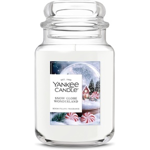 Yankee Candle Christmas Cookie Scented Candle, 22oz Large Jar with up to 150 Hour Burn Time, Giftable(Snow Globe Wonderland)