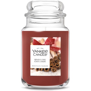 Yankee Candle Christmas Cookie Scented Candle, 22oz Large Jar with up to 150 Hour Burn Time, Giftable(Sparkling Cinnamon)