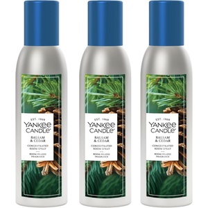 Yankee Candle Concentrated Room Spray Air Freshener, Instant Home Fragrance, Odor Eliminating Spray, Iced Berry Lemonade (Pack of 3)(Balsam & Cedar)