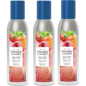 Yankee Candle Concentrated Room Spray Air Freshener, Instant Home Fragrance, Odor Eliminating Spray, Iced Berry Lemonade (Pack of 3)(Iced Berry Lemonade)