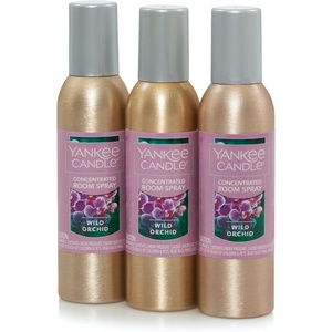 Yankee Candle Concentrated Room Spray Air Freshener, Instant Home Fragrance, Odor Eliminating Spray, Macintosh (Pack of 3)(Wild Orchid)