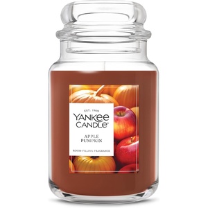 Yankee Candle Home Sweet Home Scented Candle, 22oz Large Jar, Up to 150 Hour Burn Time, Giftable(Apple Pumpkin)