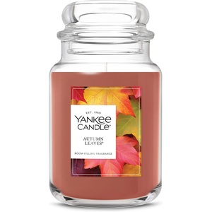 Yankee Candle Home Sweet Home Scented Candle, 22oz Large Jar, Up to 150 Hour Burn Time, Giftable(Autumn Leaves)