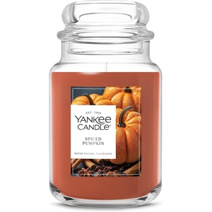 Yankee Candle Home Sweet Home Scented Candle, 22oz Large Jar, Up to 150 Hour Burn Time, Giftable(Spiced Pumpkin)