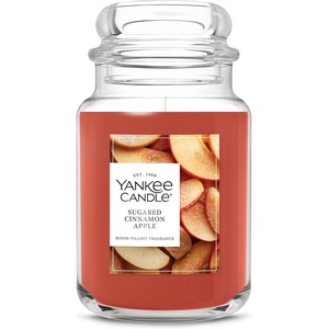 Yankee Candle Home Sweet Home Scented Candle, 22oz Large Jar, Up to 150 Hour Burn Time, Giftable(Sugared Cinnamon Apple)