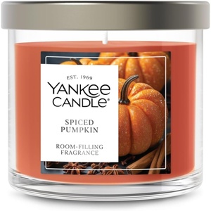 Yankee Candle Large Tumbler Scented Candle with up to 80 Hour Burn Time, Premium Plant Wax Blend for Consistent Burn, 20 oz Tumbler Candle with Room Filling Fragrance, Sugared Cinnamon Apple(Spiced Pumpkin)