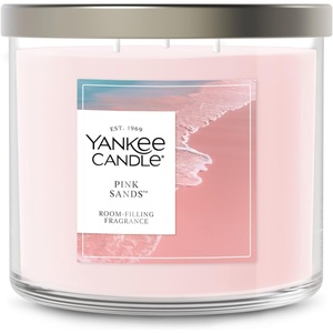 Yankee Candle Large Tumbler Scented Candle with up to 80 Hour Burn Time, Premium Plant Wax Blend for Consistent Burn, 20 oz Tumbler Candle with Room Filling Fragrance, Coconut Beach(Pink Sands)