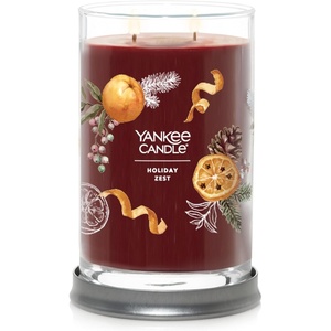 Yankee Candle Large Tumbler Scented Candle with up to 80 Hour Burn Time, Premium Plant Wax Blend for Consistent Burn, 20 oz Tumbler Candle with Room Filling Fragrance, Christmas Eve(Holiday Zest)