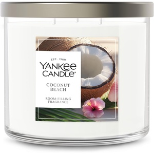 Yankee Candle Large Tumbler Scented Candle with up to 80 Hour Burn Time, Premium Plant Wax Blend for Consistent Burn, 20 oz Tumbler Candle with Room Filling Fragrance, Coconut Beach(Coconut Beach)