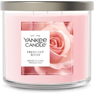 Yankee Candle Large Tumbler Scented Candle with up to 80 Hour Burn Time, Premium Plant Wax Blend for Consistent Burn, 20 oz Tumbler Candle with Room Filling Fragrance, Lilac Blossoms(Fresh Cut Roses)