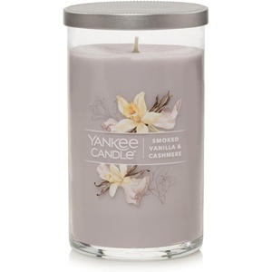 Yankee Candle Large Tumbler Scented Candle with up to 80 Hour Burn Time, Premium Plant Wax Blend for Consistent Burn, 20 oz Tumbler Candle with Room Filling Fragrance, Sugared Cinnamon Apple(Smoked Vanilla Cashmere)