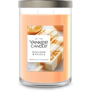 Yankee Candle Large Tumbler Scented Candle with up to 80 Hour Burn Time, Premium Plant Wax Blend for Consistent Burn, 20 oz Tumbler Candle with Room Filling Fragrance, Tangerine & Vanilla(Tangerine Vanilla)