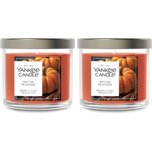 Yankee Candle Large Tumbler Scented Candle with up to 80 Hour Burn Time, Premium Plant Wax Blend for Consistent Burn, 20 oz Tumbler Candle with Room Filling Fragrance, Sugared Cinnamon Apple(Orange)