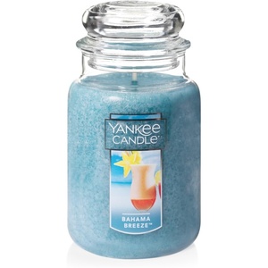 Yankee Candle Mediterranean Breeze Scented Classic 22oz Large Jar Single Wick Candle Over 110 Hours of Burn Time Paraffin-Grade Wax(Bahama Breeze)