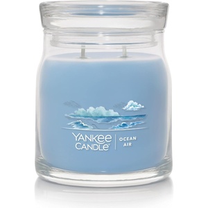 Yankee Candle Mediterranean Breeze Scented Classic 22oz Large Jar Single Wick Candle Over 110 Hours of Burn Time Paraffin-Grade Wax(Ocean Air)