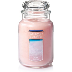 Yankee Candle Mediterranean Breeze Scented Classic 22oz Large Jar Single Wick Candle Over 110 Hours of Burn Time Paraffin-Grade Wax(Pink Sands)