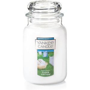 Yankee Candle MidSummer’s Night Scented Classic Large Single Wick Jar Candle 22oz with Over 110 Hours of Burn Time Ideal for Dinner Parties Relaxing Saturdays and Special Occasions(Clean Cotton)