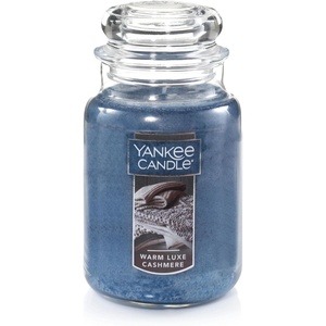 Yankee Candle MidSummer’s Night Scented Classic Large Single Wick Jar Candle 22oz with Over 110 Hours of Burn Time Ideal for Dinner Parties Relaxing Saturdays and Special Occasions(Warm Luxe Cashmere)