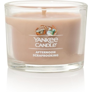 Yankee Candle Mini Jar Scented Candles, Small Single Wick Candle Set for Home Fragrance, Soy Wax Blend, Long Lasting Burn, Shimmering Christmas Tree (Pack of 6)(Afternoon Scrapbooking)