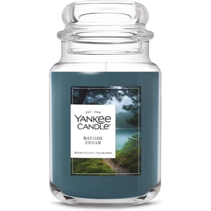 Yankee Candle Ocean Air Scented Candle, 22oz Large Jar with up to 150 Hour Burn Time, Giftable(Bayside Cedar)