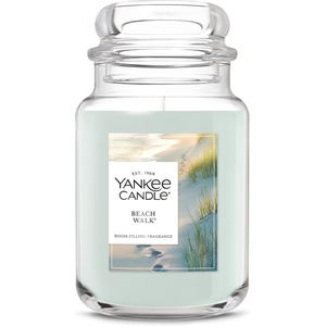 Yankee Candle Ocean Air Scented Candle, 22oz Large Jar with up to 150 Hour Burn Time, Giftable(Beach Walk)