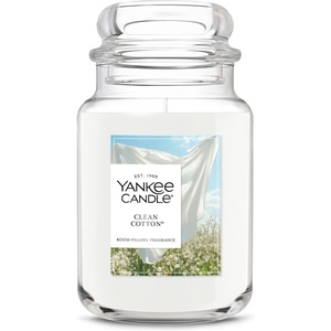 Yankee Candle Ocean Air Scented Candle, 22oz Large Jar with up to 150 Hour Burn Time, Giftable(Clean Cotton)