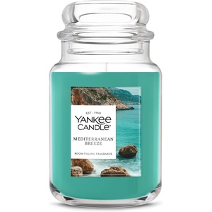 Yankee Candle Ocean Air Scented Candle, 22oz Large Jar with up to 150 Hour Burn Time, Giftable(Mediterranean Breeze)