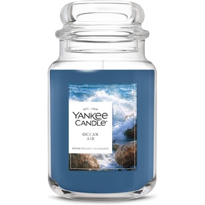 Yankee Candle Ocean Air Scented Candle, 22oz Large Jar with up to 150 Hour Burn Time, Giftable(Ocean Air)