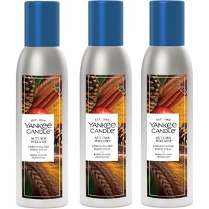 Yankee Candle Room Spray Mystery Box – 4 Pack Assorted Scents – Long Lasting Home & Car Air Freshener, Odor Eliminator, Room Deodorizer, 1.5 oz Each (4 Sprays Total)(Autumn Wreath)