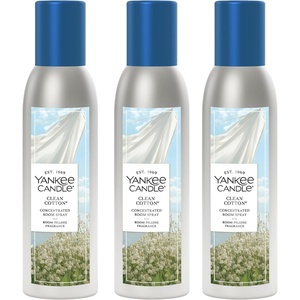 Yankee Candle Room Spray Mystery Box – 4 Pack Assorted Scents – Long Lasting Home & Car Air Freshener, Odor Eliminator, Room Deodorizer, 1.5 oz Each (4 Sprays Total)(Clean Cotton)