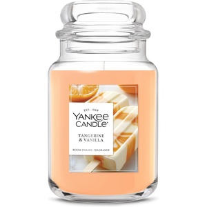 Yankee Candle Salted Caramel Scented Candle, 22oz Large Jar, Up to 150 Hour Burn Time, Giftable(Tangerine & Vanilla)