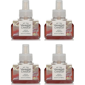Yankee Candle ScentPlug Refill for Plug in Air Fresheners, Scented Oil Refills, Long Lasting Home Fragrance, Apple Pumpkin (Pack of 4)(Apple Pumpkin)