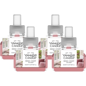 Yankee Candle ScentPlug Refill for Plug in Air Fresheners, Scented Oil Refills, Long Lasting Home Fragrance, Apple Pumpkin (Pack of 4)(Home Sweet Home)