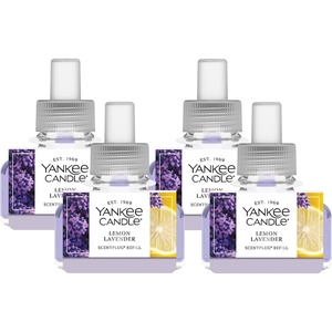 Yankee Candle ScentPlug Refill for Plug in Air Fresheners, Scented Oil Refills, Long Lasting Home Fragrance, Apple Pumpkin (Pack of 4)(Lemon Lavender)