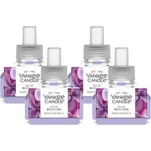 Yankee Candle ScentPlug Refill for Plug in Air Fresheners, Scented Oil Refills, Long Lasting Home Fragrance, Apple Pumpkin (Pack of 4)(Lilac Blossoms)