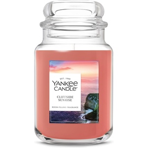 Yankee Candle Seaside Woods Scented Candle, 22oz Large Jar with up to 150 Hour Burn Time, Giftable(Cliffside Sunrise)