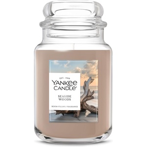 Yankee Candle Seaside Woods Scented Candle, 22oz Large Jar with up to 150 Hour Burn Time, Giftable(Seaside Woods)
