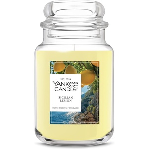 Yankee Candle Seaside Woods Scented Candle, 22oz Large Jar with up to 150 Hour Burn Time, Giftable(Sicilian Lemon)