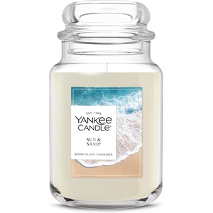 Yankee Candle Seaside Woods Scented Candle, 22oz Large Jar with up to 150 Hour Burn Time, Giftable(Sun & Sand)