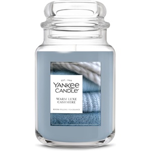 Yankee Candle Seaside Woods Scented Candle, 22oz Large Jar with up to 150 Hour Burn Time, Giftable(Warm Luxe Cashmere)