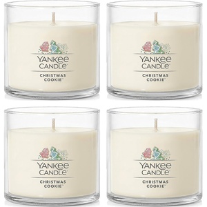 Yankee Candle Signature Votive Mini Candle Jar, Spiced Pumpkin Scent, Natural Soy Wax Blend Candle with Natural Fiber Wick, 1.3 OZ Glass Jar (Pack of 12)(Christmas Cookie)