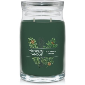 Yankee Candle, Silver Sage & Pine Scented Candle, 20oz Classic 2-Wick Tumbler with up to 80 Hour Burn Time(Balsam & Cedar)