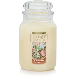 Yankee Candle Sparkling Cinnamon Scented Classic 22oz Large Jar Single Wick Candle Over 110 Hours of Burn Time(Christmas Cookie)